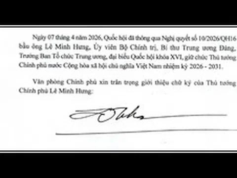 Giới thiệu chữ ký của Thủ tướng và các Phó Thủ tướng Chính phủ nhiệm kỳ 2026-2031