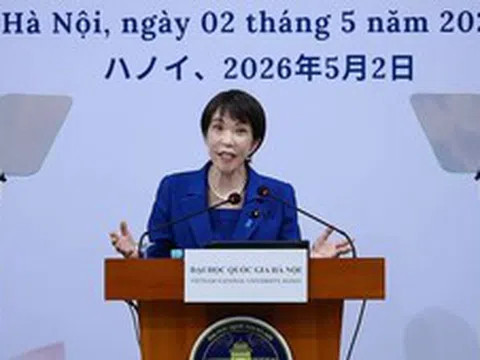 Thủ tướng Nhật Bản phát biểu chính sách tại Đại học Quốc gia Hà Nội