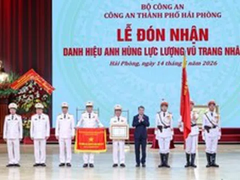 Thủ tướng Lê Minh Hưng trao danh hiệu Anh hùng tặng Công an Hải Phòng