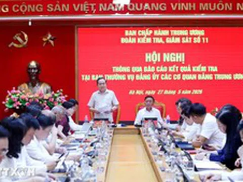 Hội nghị thông qua dự thảo Báo cáo kết quả kiểm tra tại Ban Thường vụ Đảng ủy các cơ quan Đảng Trung ương