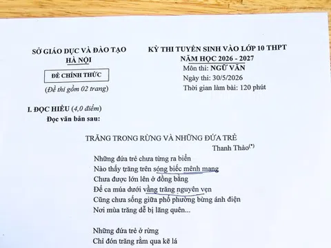 Đáp án môn Ngữ Văn vào lớp 10 Hà Nội