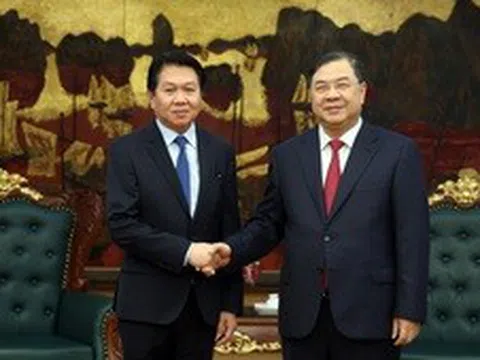 Phó Thủ tướng Thường trực Phạm Gia Túc tiếp Thứ trưởng Bộ Ngoại giao Lào Anouparb Vongnorkeo