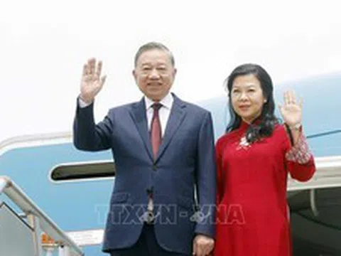 Tổng Bí thư, Chủ tịch nước Tô Lâm và Phu nhân đến thủ đô Manila thăm cấp Nhà nước Cộng hòa Philippines
