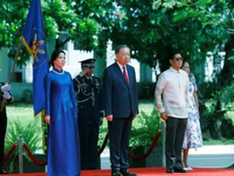 Lễ đón Tổng Bí thư, Chủ tịch nước Tô Lâm và Phu nhân thăm cấp Nhà nước tới Philippines