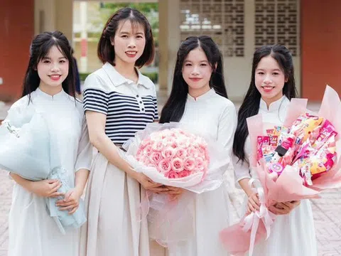 Góa chồng từ năm con lên 3, mẹ tần tảo nuôi 3 con gái sinh ba cùng đỗ trường chuyên danh tiếng
