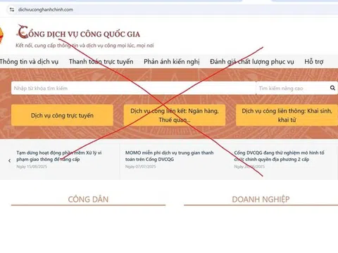Cảnh báo website giả mạo Cổng Dịch vụ công Quốc gia để lừa đảo