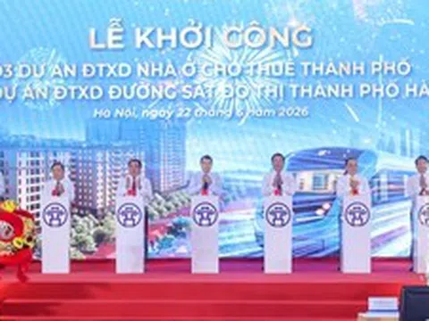 Thủ tướng dự lễ khởi công 5 tuyến đường sắt, 3 dự án nhà ở cho thuê tại Hà Nội