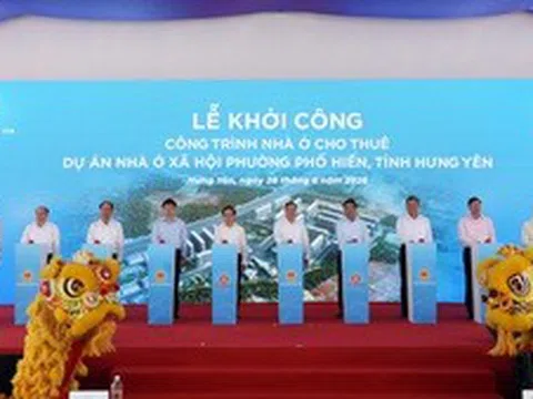 Phó Thủ tướng Thường trực Phạm Gia Túc dự khởi công 2 dự án nhà ở xã hội quy mô 7.840 căn hộ tại tỉnh Hưng Yên