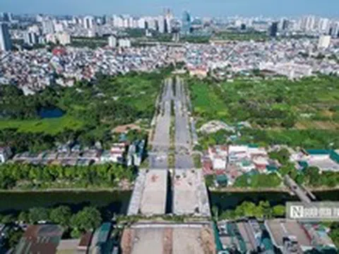 Toàn cảnh tuyến đường 10 làn xe ở Hà Nội sau khi gỡ vướng giải phóng mặt bằng