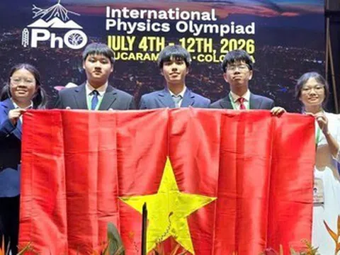 Việt Nam giành 4 Huy chương Vàng, 1 Huy chương Bạc Olympic Vật lý quốc tế năm 2026