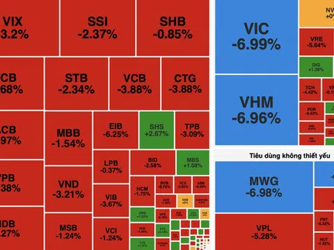 VN-Index mất mốc 1.700 điểm, nhiều nhóm ngành đồng loạt giảm sâu