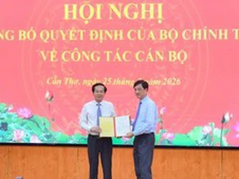 Đồng chí Đỗ Thanh Bình giữ chức vụ Bí thư Thành ủy Cần Thơ