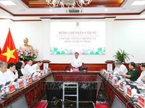 Thường trực Ban Bí thư Trần Cẩm Tú: Sớm hình thành nền tư pháp số hiện đại, đồng bộ