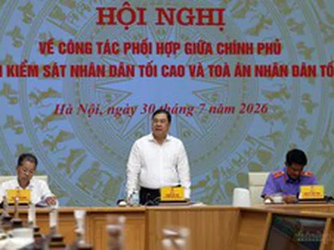 Phó Thủ tướng Thường trực Phạm Gia Túc: Đổi mới cơ chế phối hợp giữa Chính phủ với Tòa án, Viện Kiểm sát đáp ứng yêu cầu nhiệm vụ mới