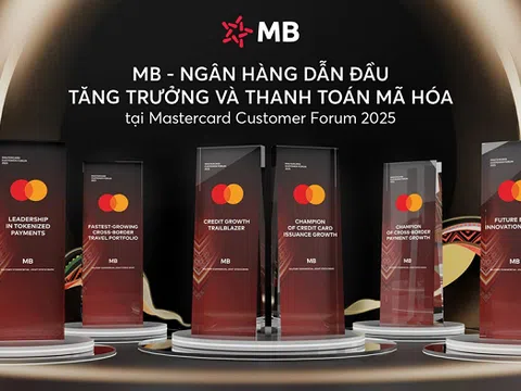 MB được Mastercard vinh danh là ngân hàng dẫn đầu về tăng trưởng chi tiêu quốc tế