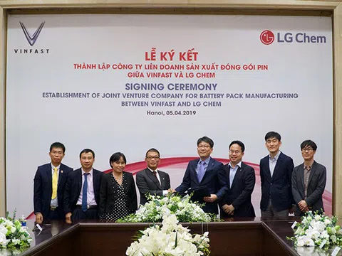 VinFast hợp tác với LG Chem sản xuất pin xe điện tại Việt Nam